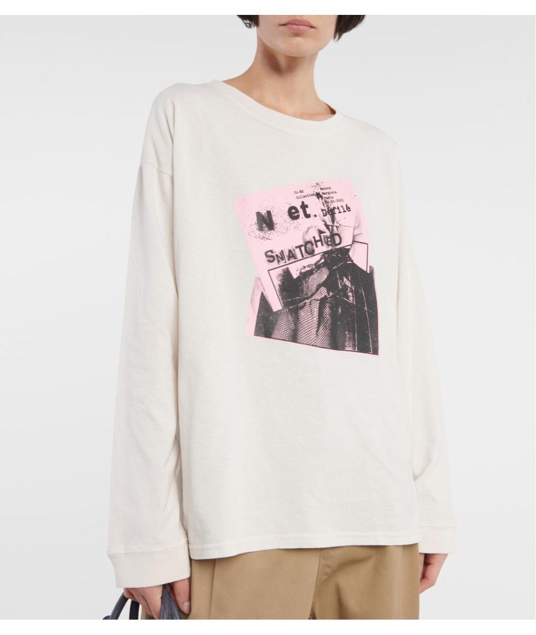 MAISON MARGIELA Бежевая хлопковая футболка, фото 2