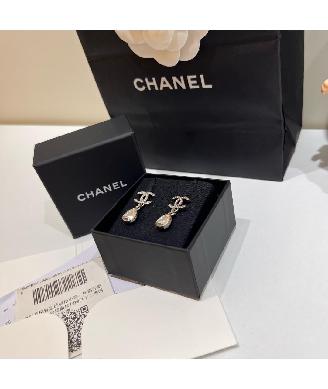 CHANEL Золотые металлические серьги, фото 5