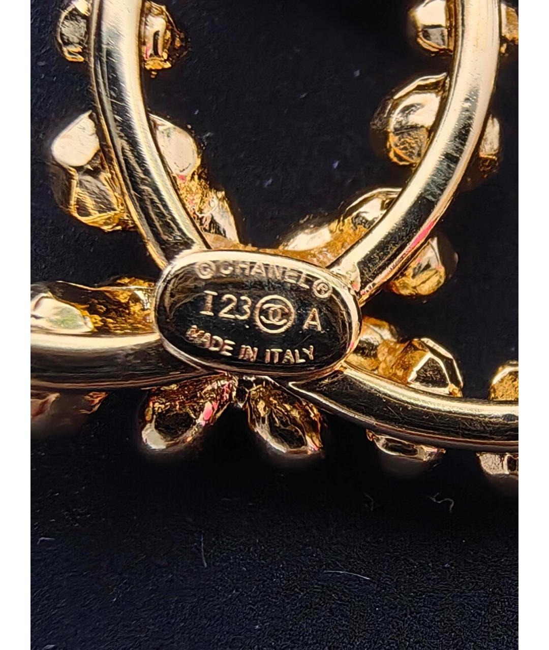 CHANEL Золотые металлические серьги, фото 3