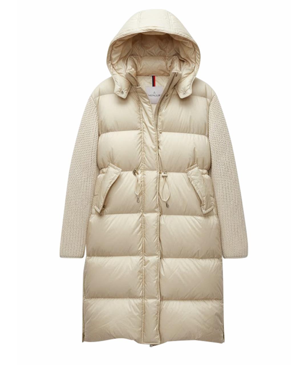MONCLER Бежевый пуховик, фото 1