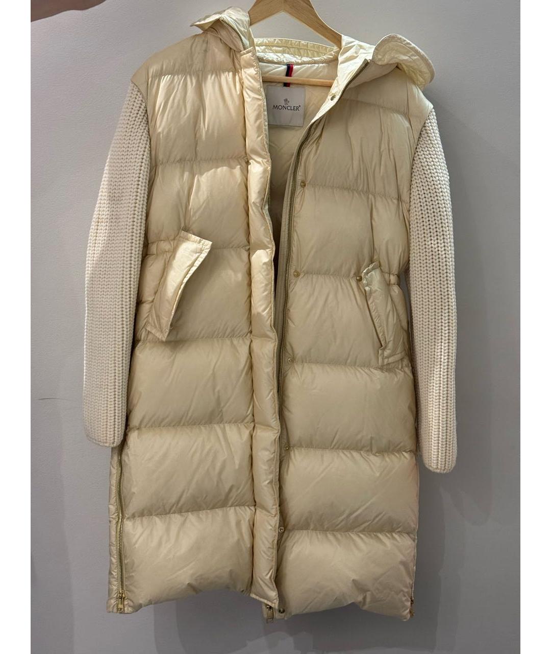 MONCLER Бежевый пуховик, фото 9