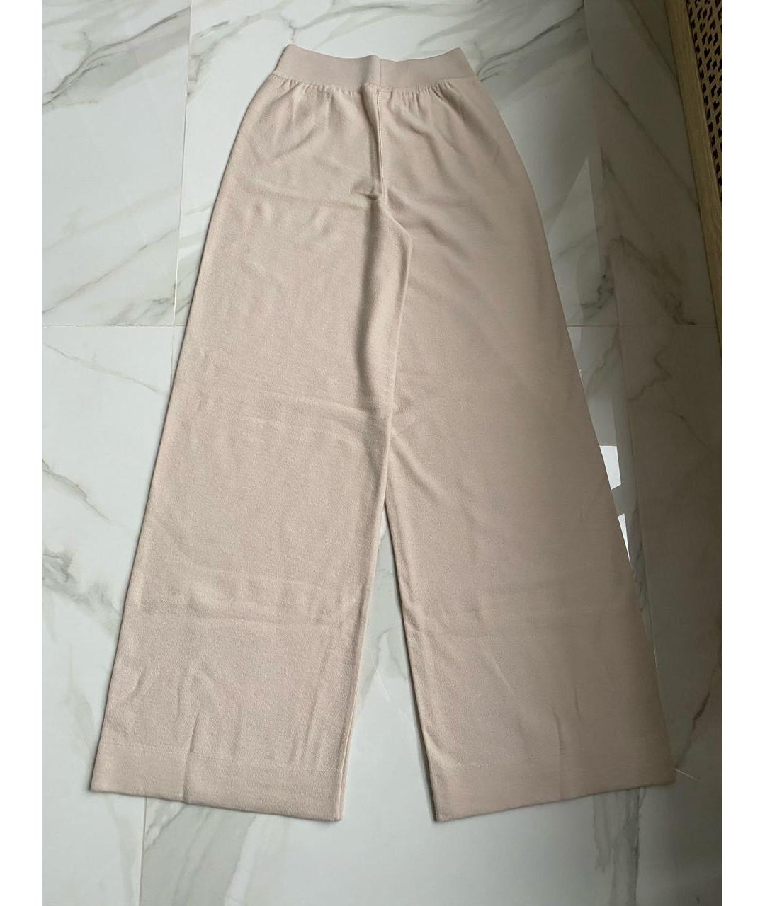 SONIA RYKIEL Бежевые шерстяные брюки широкие, фото 3