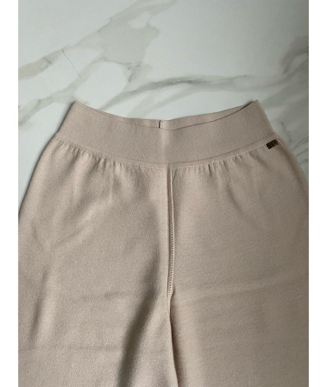 SONIA RYKIEL Бежевые шерстяные брюки широкие, фото 2