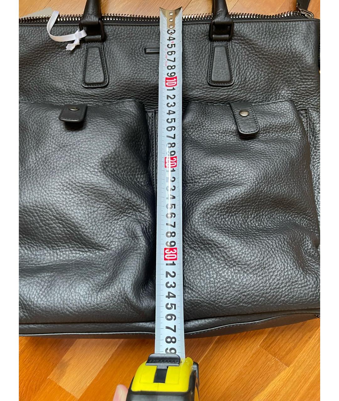 ZANELLATO Черная кожаная сумка тоут, фото 8