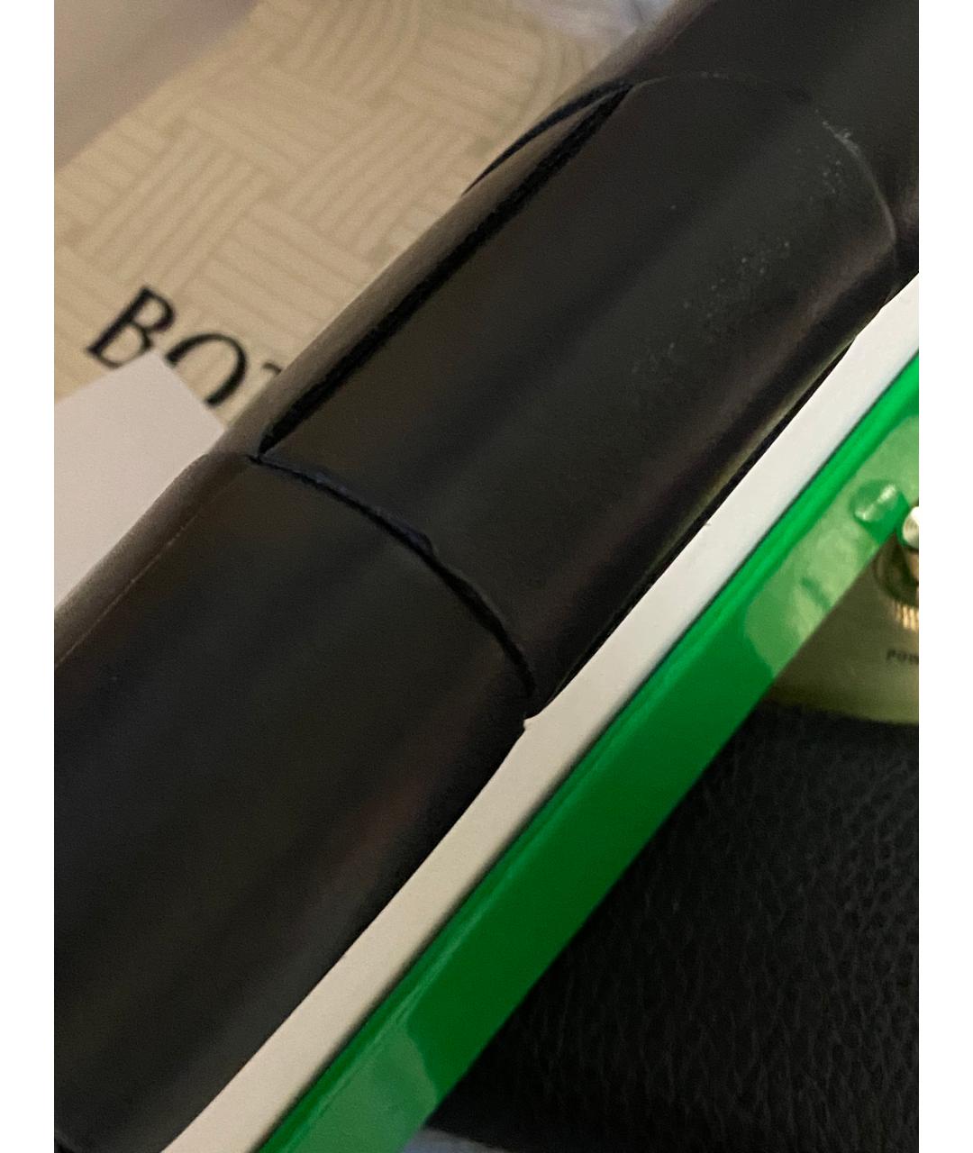 BOTTEGA VENETA Черный кожаный кошелек, фото 5