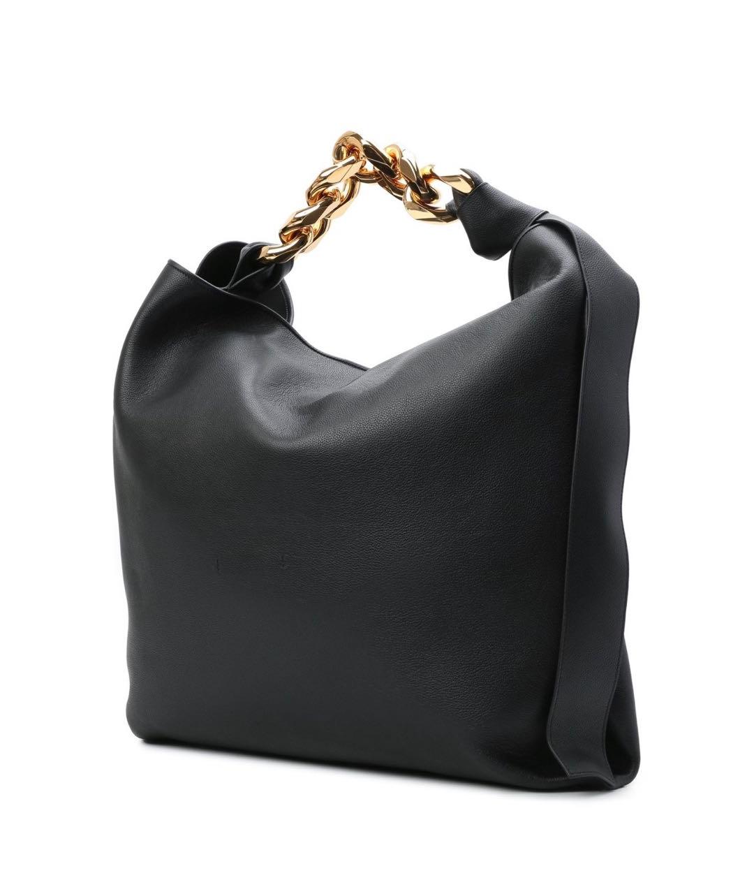 J.W.ANDERSON Черная кожаная сумка с короткими ручками, фото 4