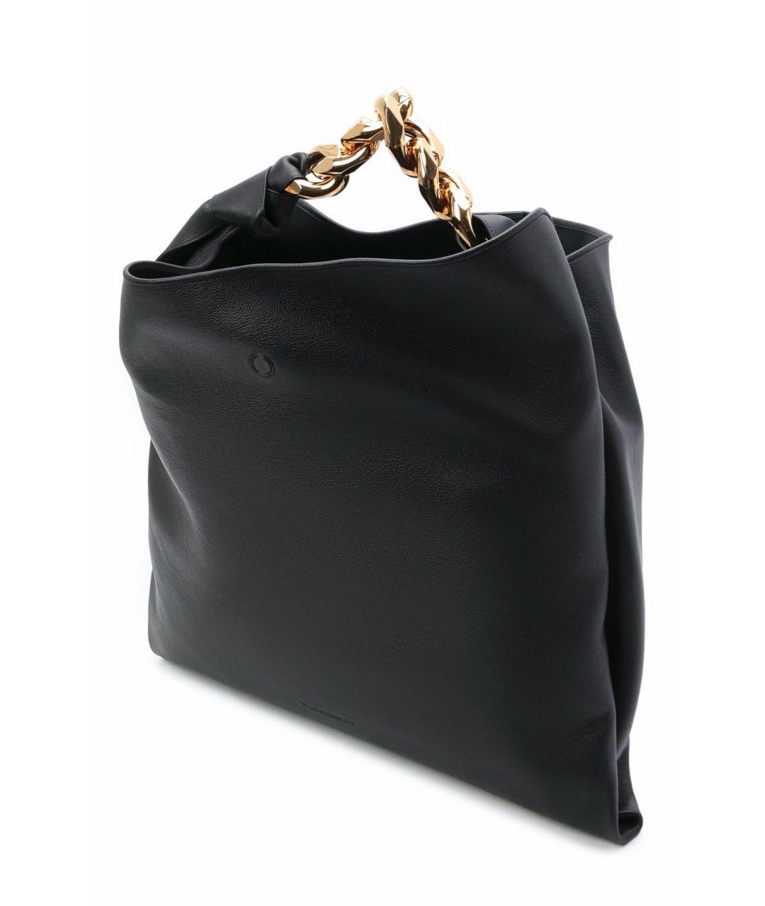 J.W.ANDERSON Черная кожаная сумка с короткими ручками, фото 3