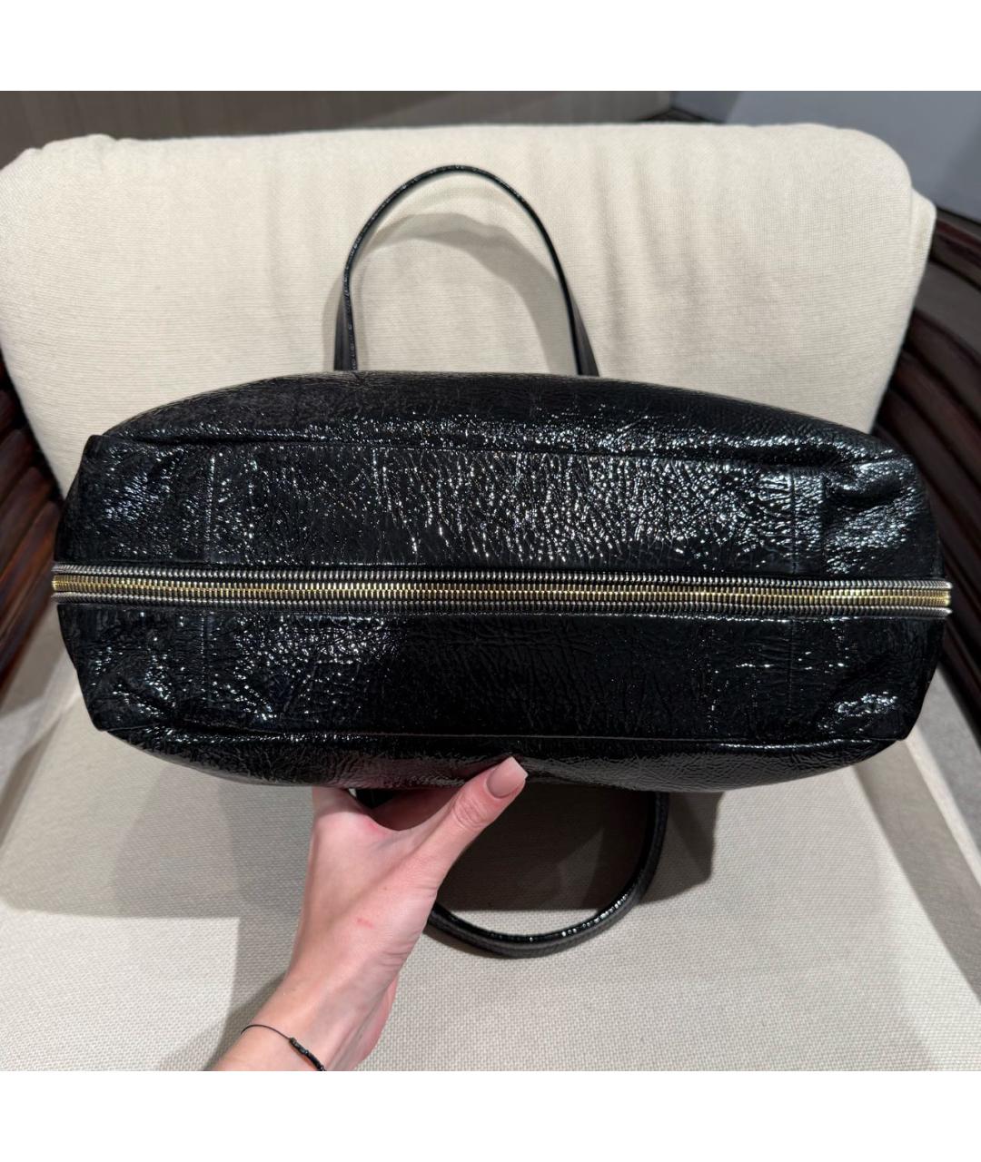 PRADA Черная кожаная сумка с короткими ручками, фото 6