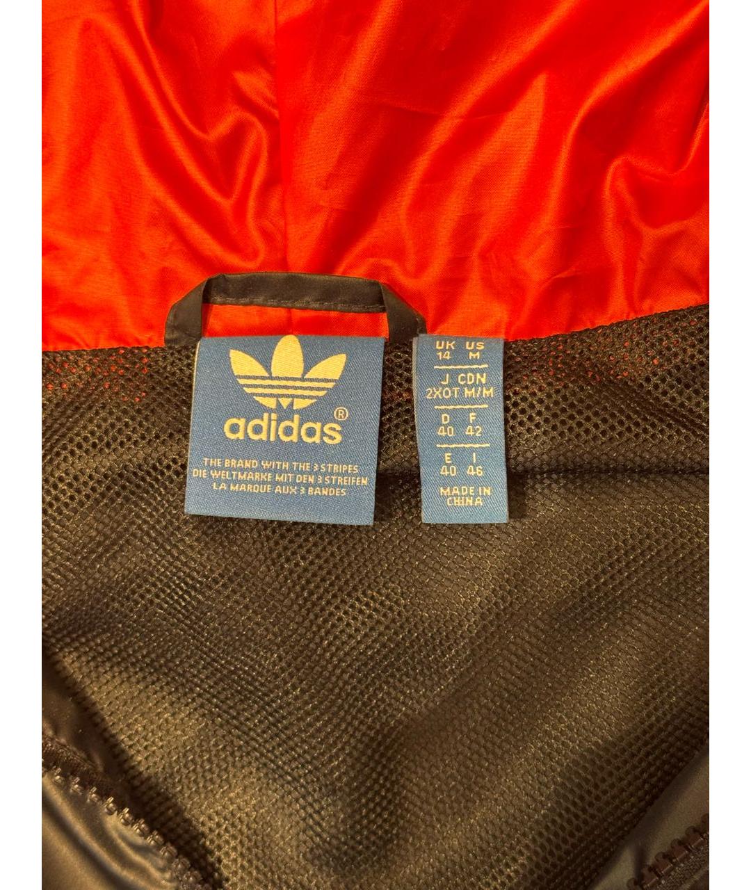 ADIDAS Темно-синяя полиэстеровая куртка, фото 3