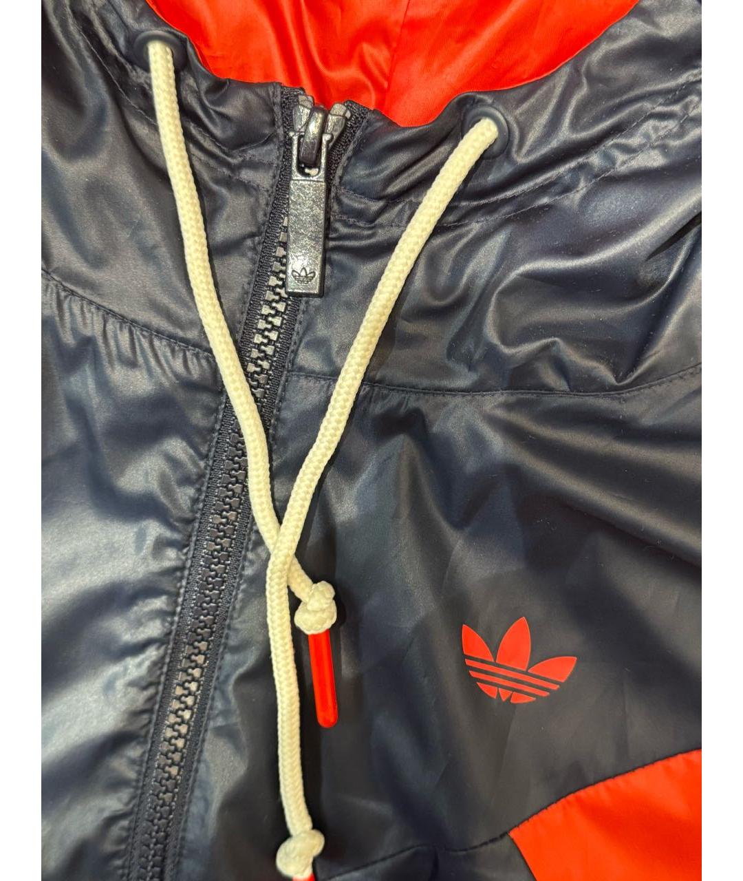 ADIDAS Темно-синяя полиэстеровая куртка, фото 4
