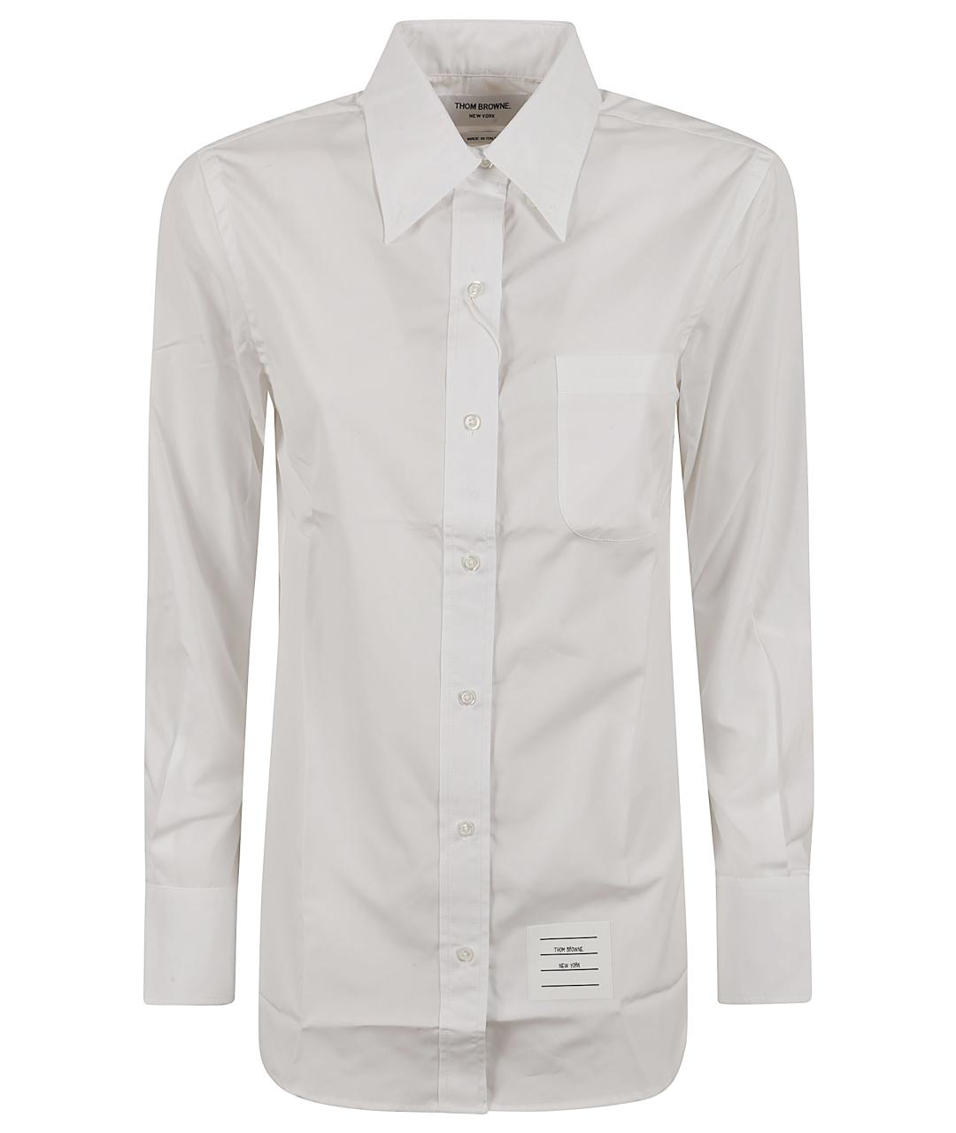 THOM BROWNE Белая хлопковая рубашка, фото 1
