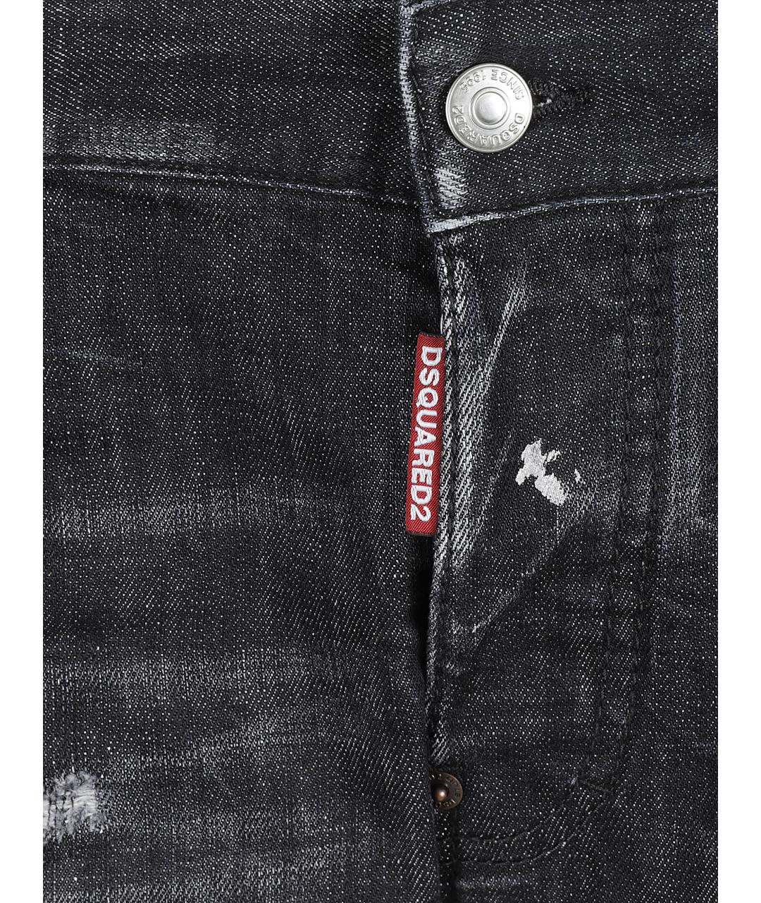 DSQUARED2 Черные хлопковые джинсы скинни, фото 3