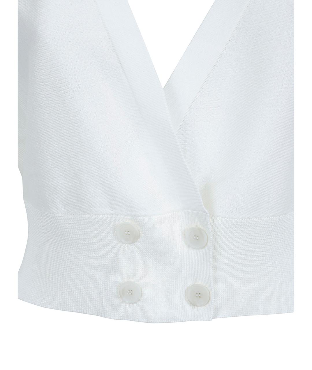 FABIANA FILIPPI Белый шелковый кардиган, фото 3