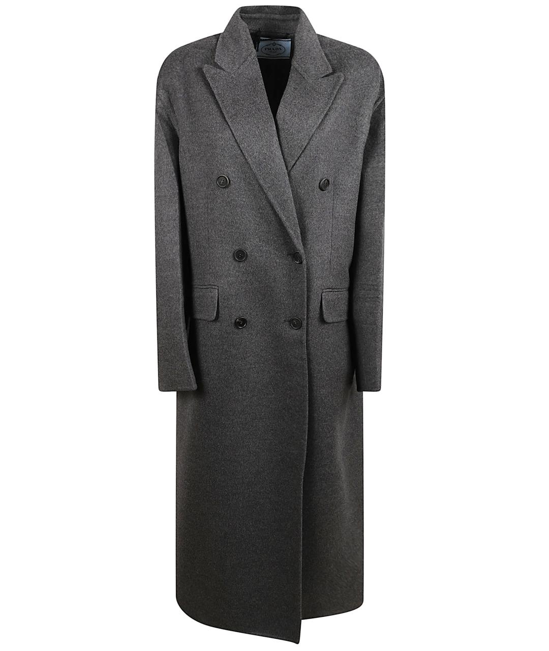 PRADA Серое шерстяное пальто, фото 1