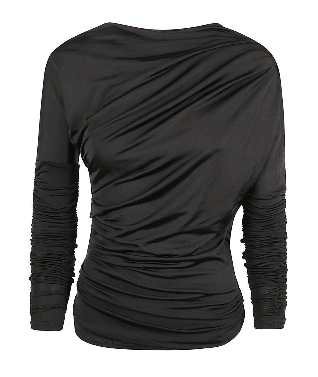 GANNI Черная вискозная блузы, фото 1