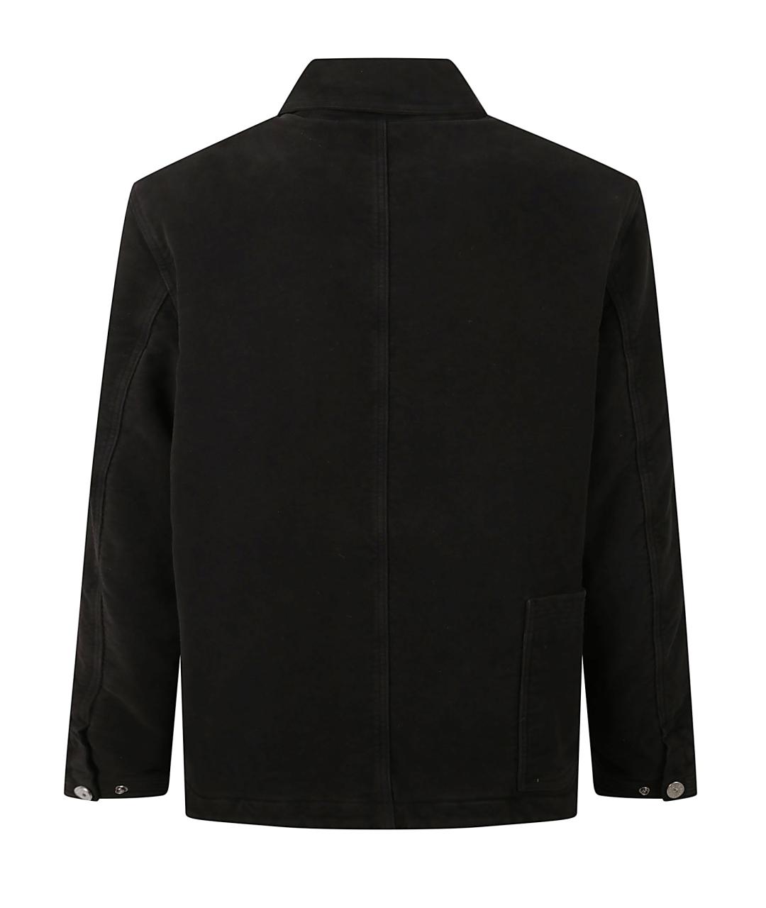 STONE ISLAND Черная хлопковая куртка, фото 3