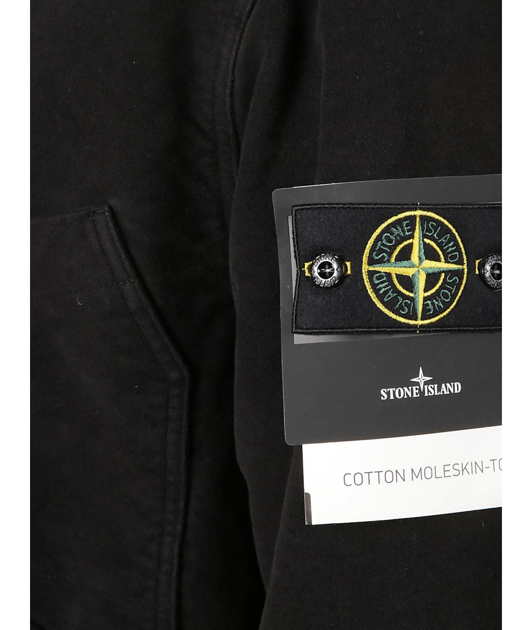 STONE ISLAND Черная хлопковая куртка, фото 2