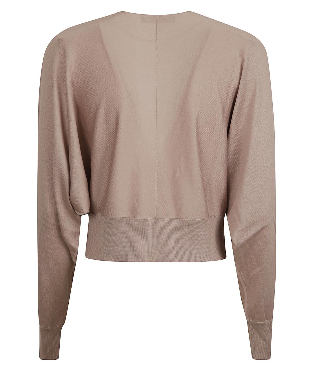 FABIANA FILIPPI Бежевый шелковый кардиган, фото 2