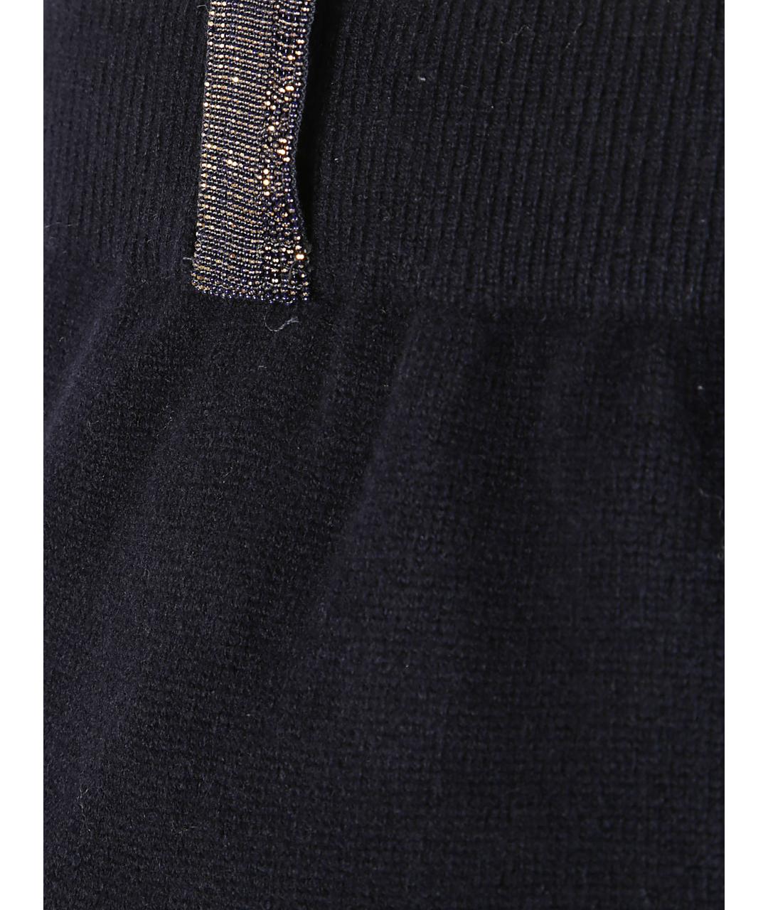 FABIANA FILIPPI Синие шерстяные прямые брюки, фото 2