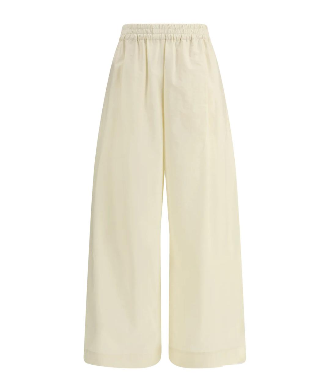 FABIANA FILIPPI Желтые хлопковые прямые брюки, фото 1