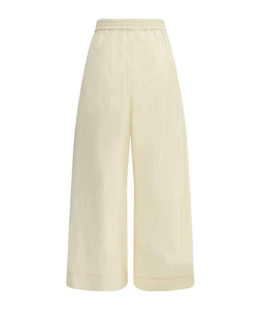 FABIANA FILIPPI Желтые хлопковые прямые брюки, фото 2