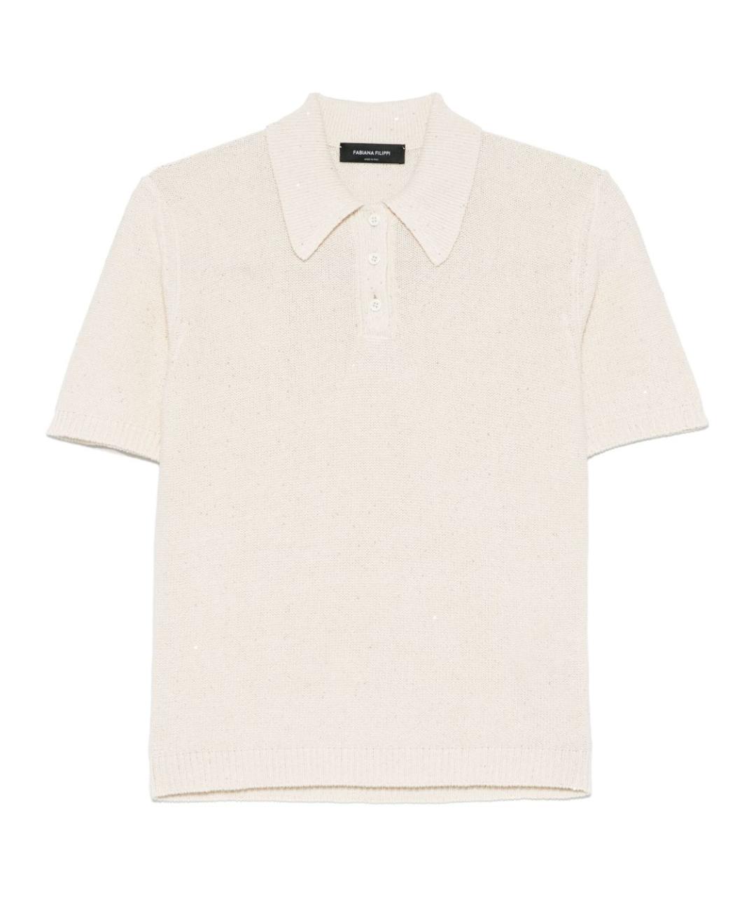 FABIANA FILIPPI Бежевая хлопковая футболка, фото 1