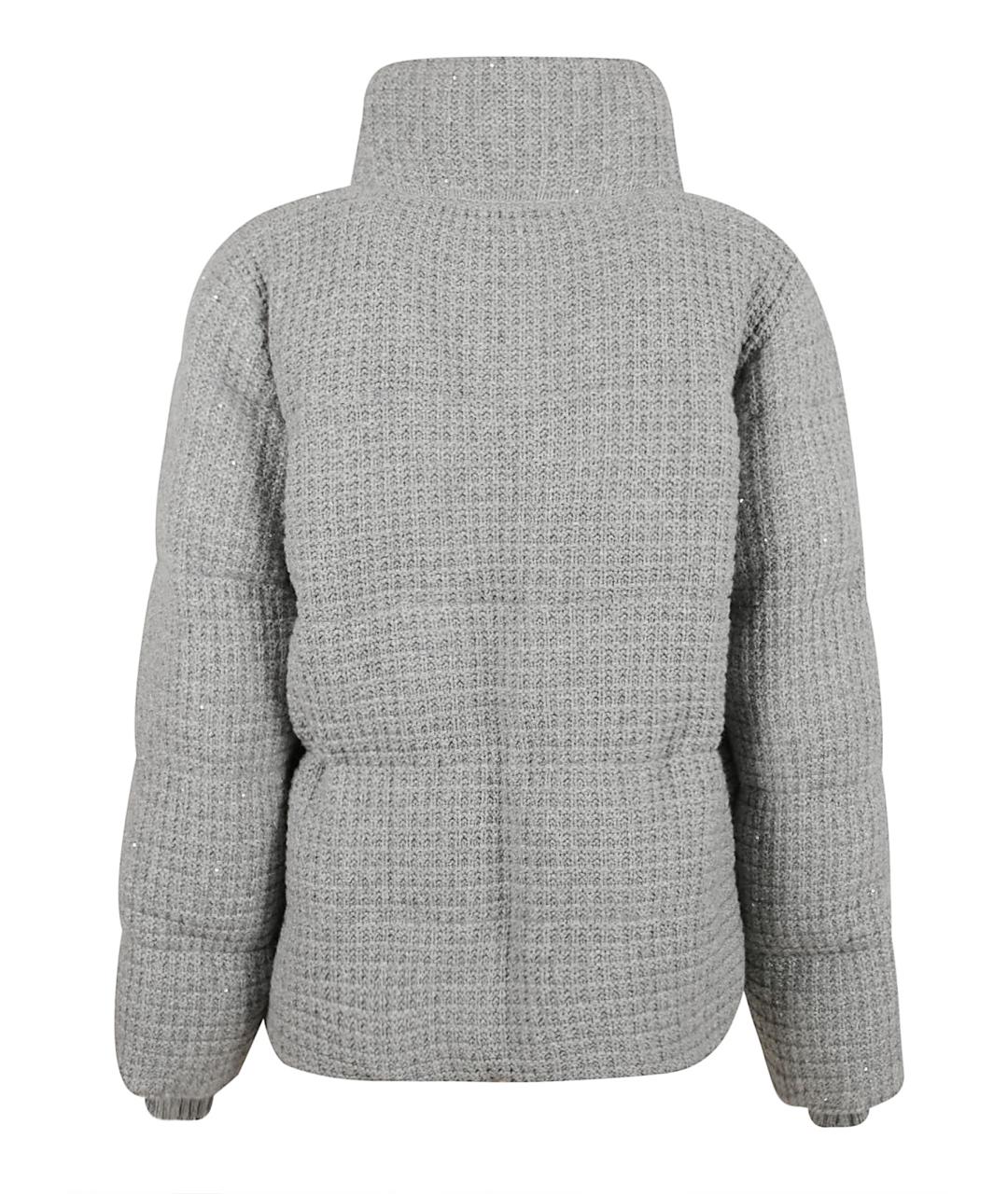 FABIANA FILIPPI Серый шерстяной пуховик, фото 3