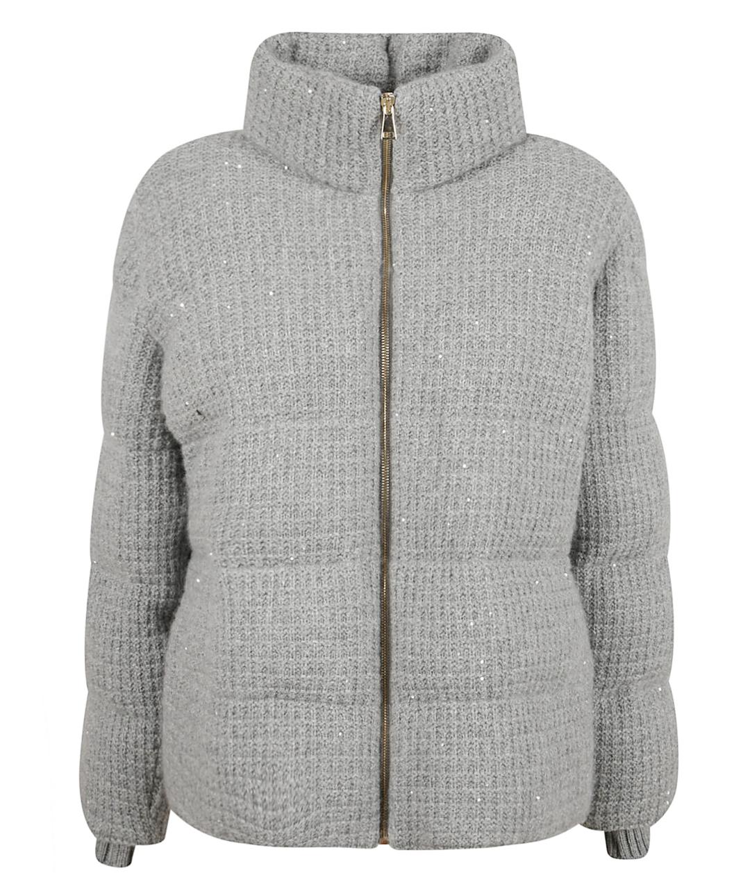 FABIANA FILIPPI Серый шерстяной пуховик, фото 1