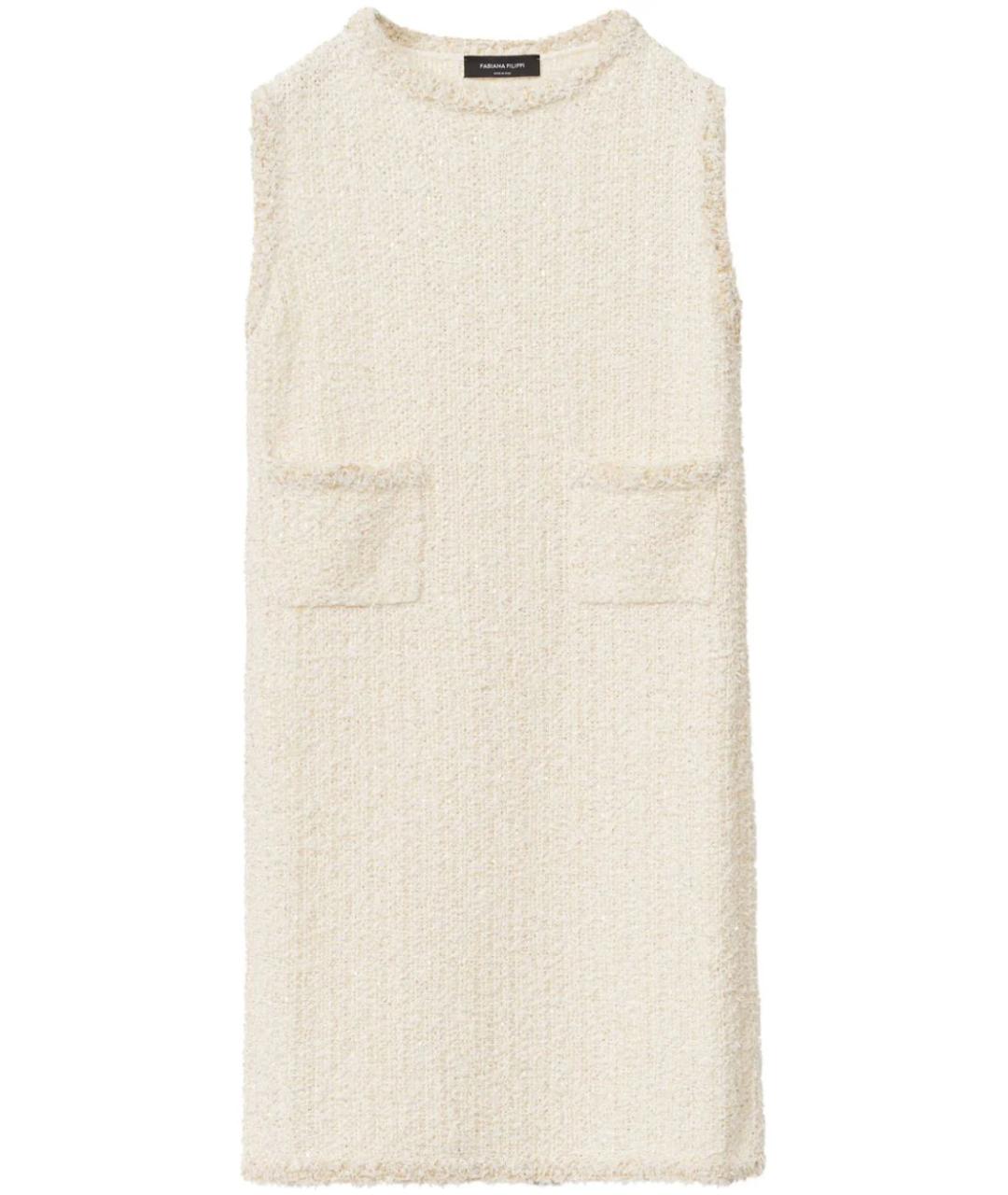 FABIANA FILIPPI Бежевое хлопковое повседневное платье, фото 1