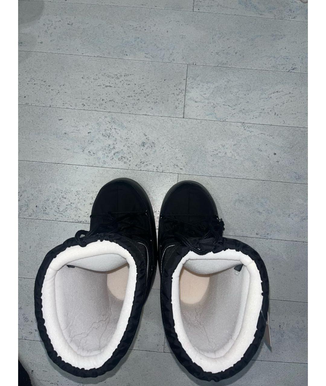 MOON BOOT Черные кожаные ботинки, фото 3