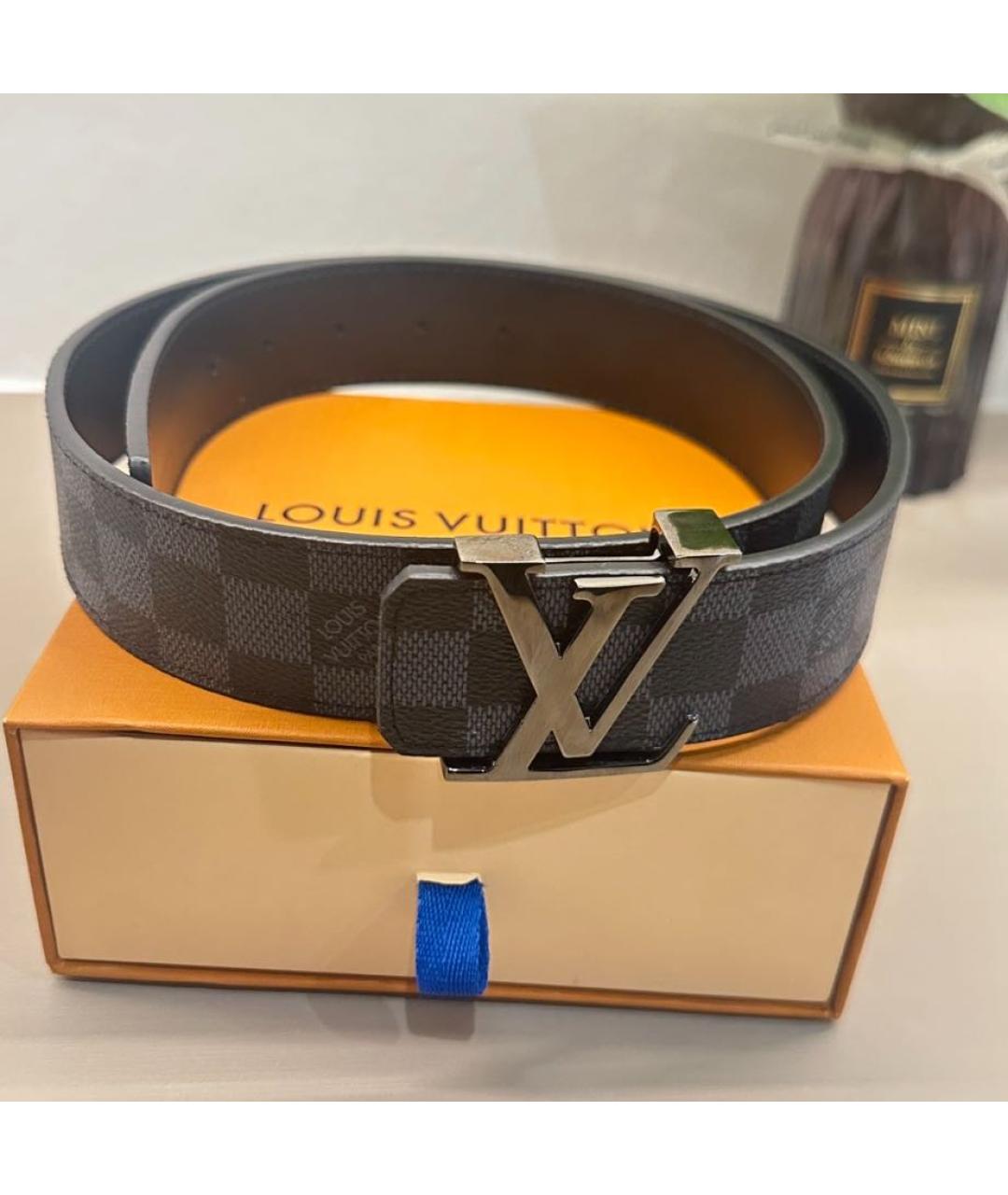 LOUIS VUITTON Черный ремень, фото 3