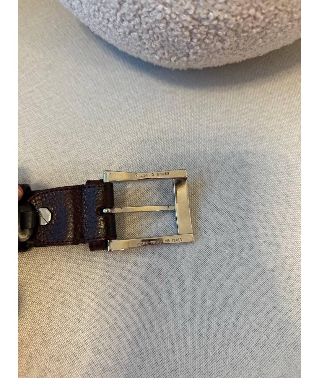 ARTIOLI Коричневый кожаный ремень, фото 2