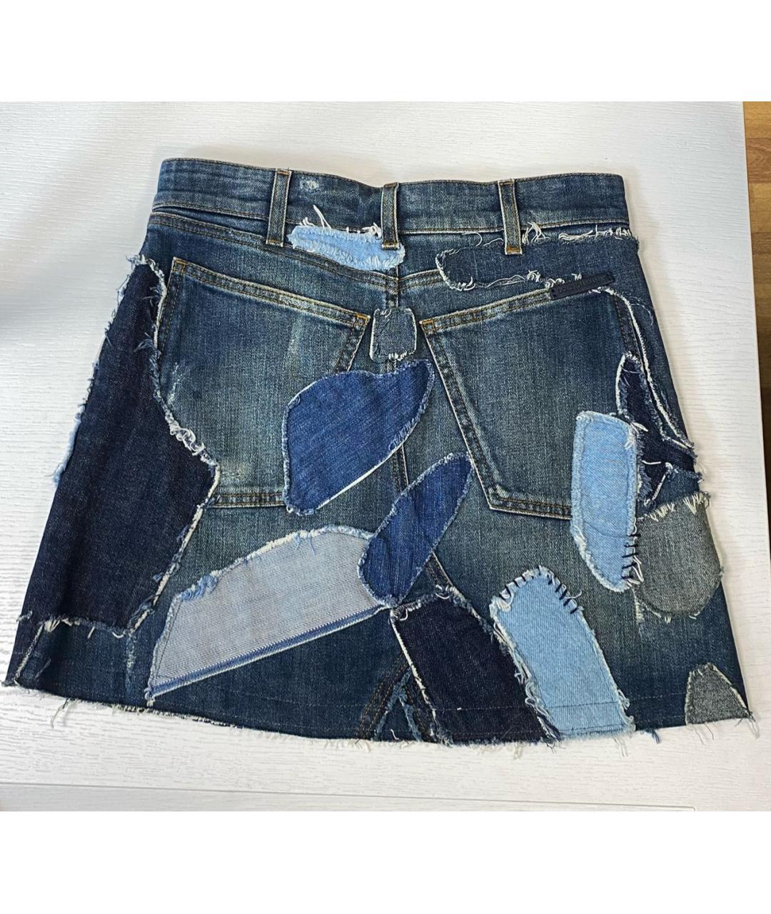 DOLCE&GABBANA Мульти хлопко-эластановая юбка мини, фото 8