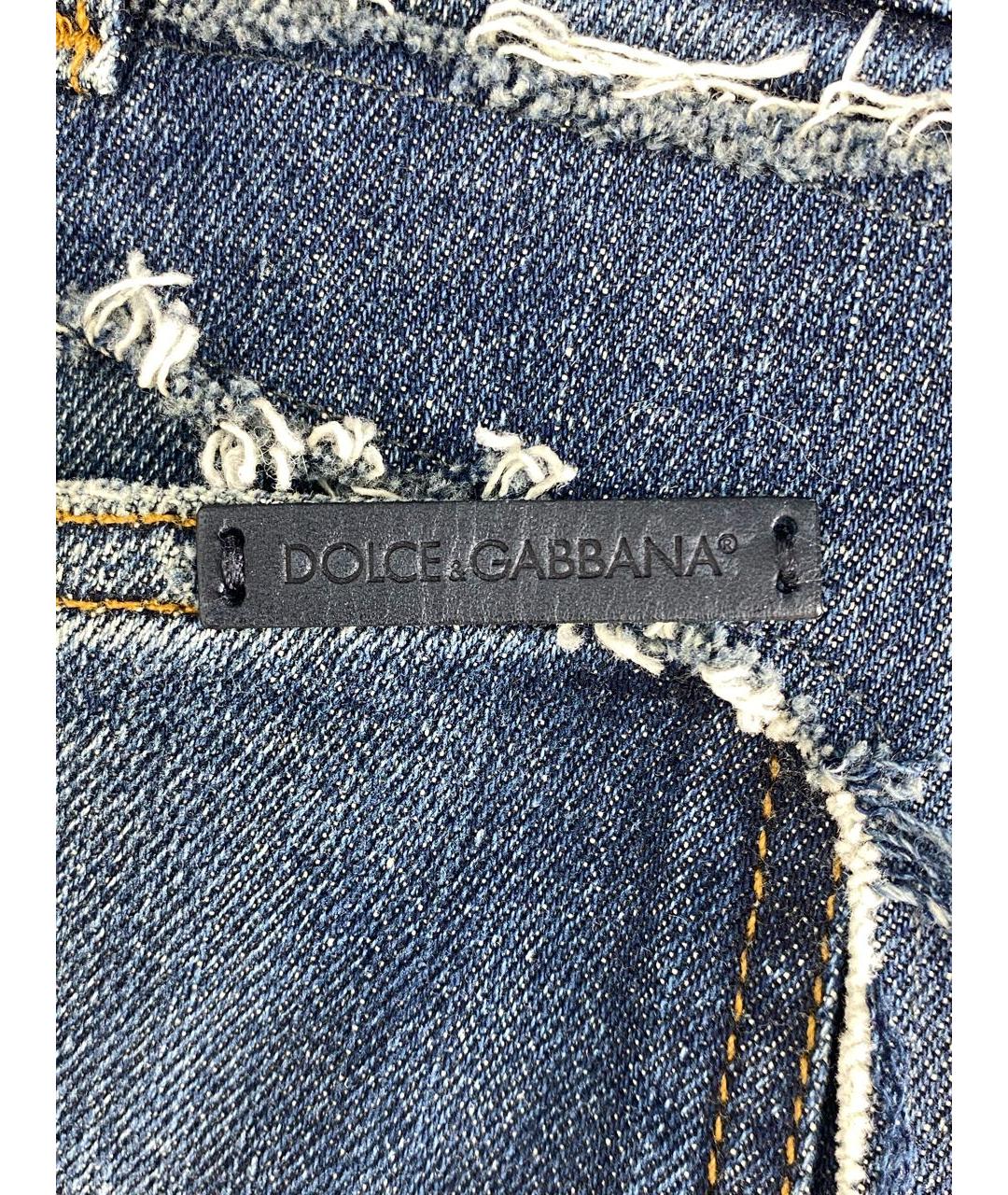 DOLCE&GABBANA Мульти хлопко-эластановая юбка мини, фото 4