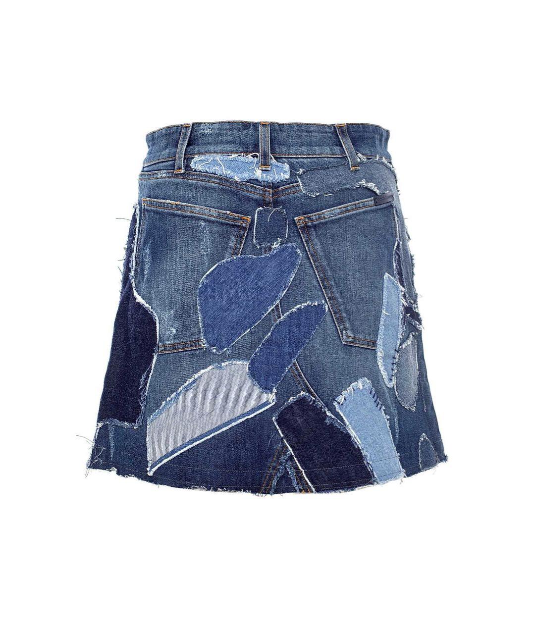 DOLCE&GABBANA Мульти хлопко-эластановая юбка мини, фото 2