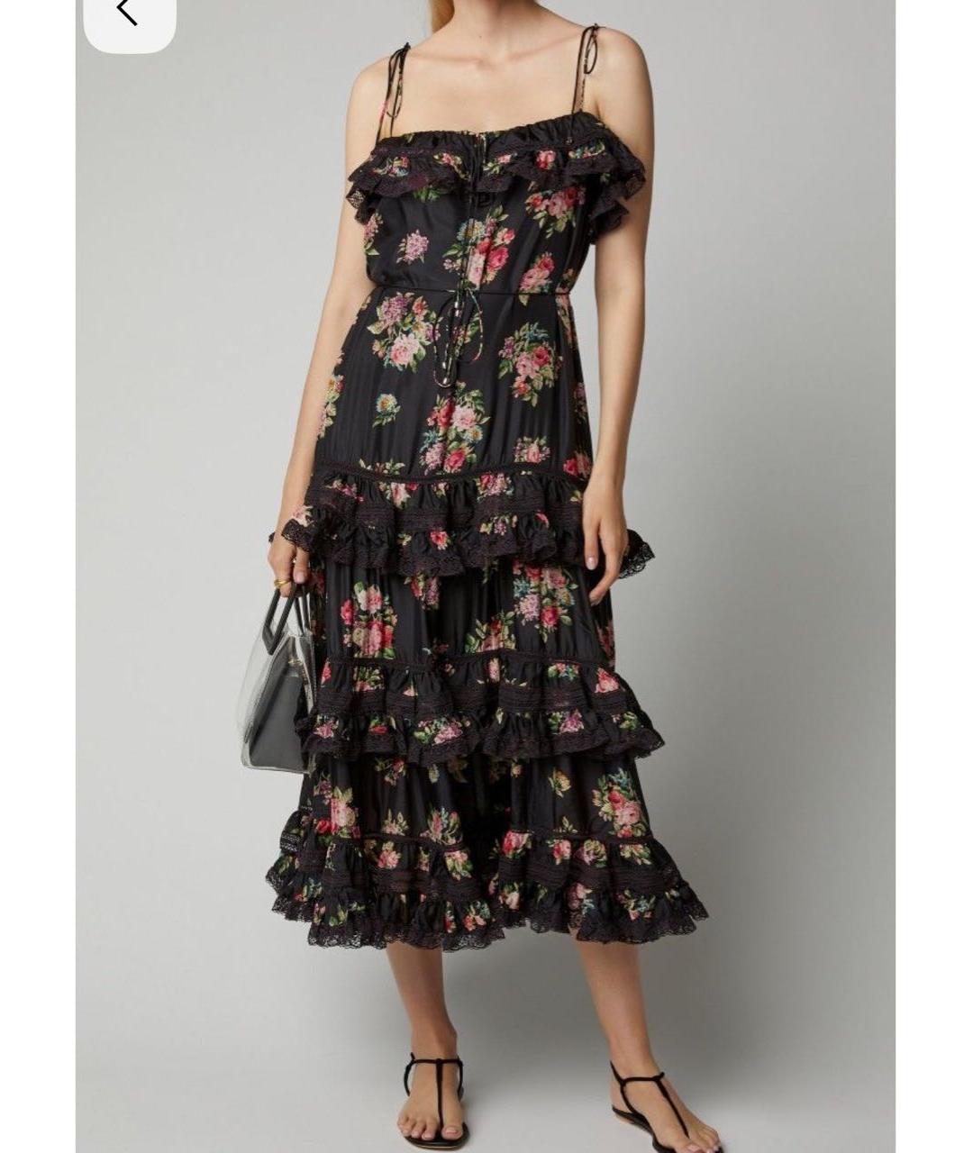 ZIMMERMANN Черное шелковое повседневное платье, фото 8