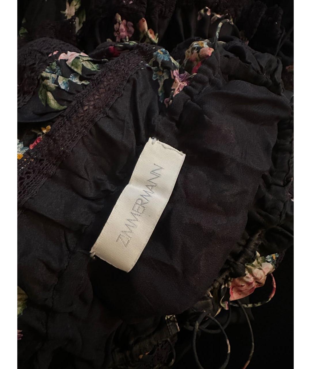 ZIMMERMANN Черное шелковое повседневное платье, фото 3