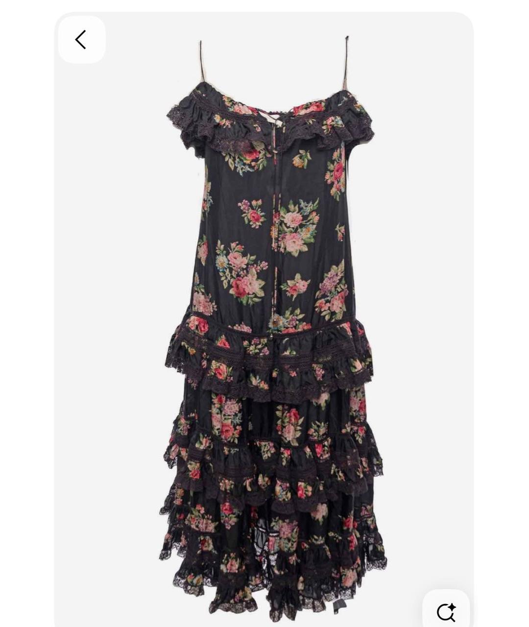 ZIMMERMANN Черное шелковое повседневное платье, фото 2