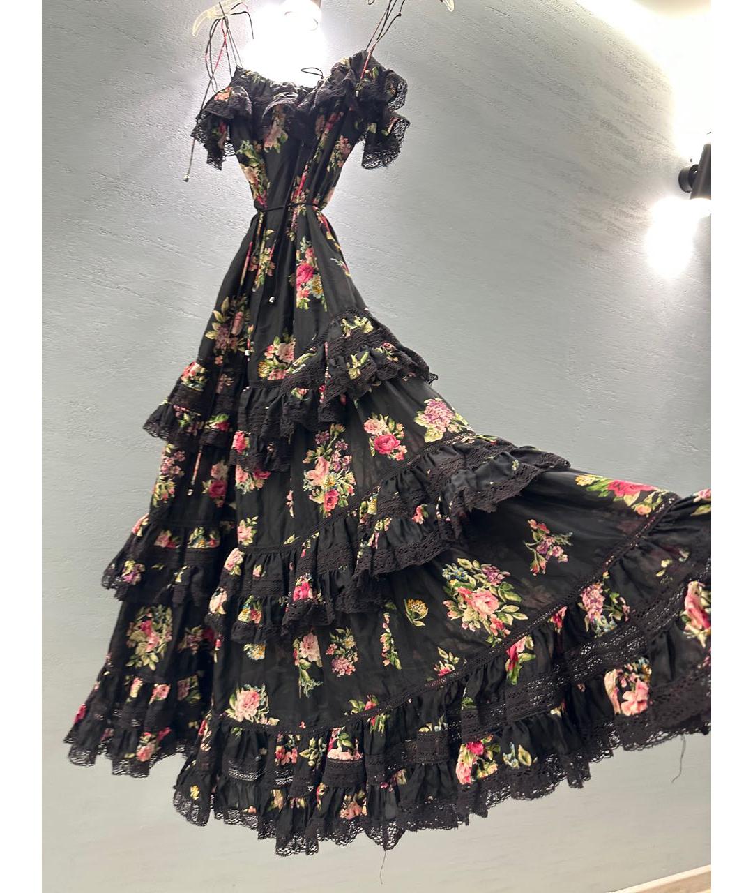 ZIMMERMANN Черное шелковое повседневное платье, фото 7