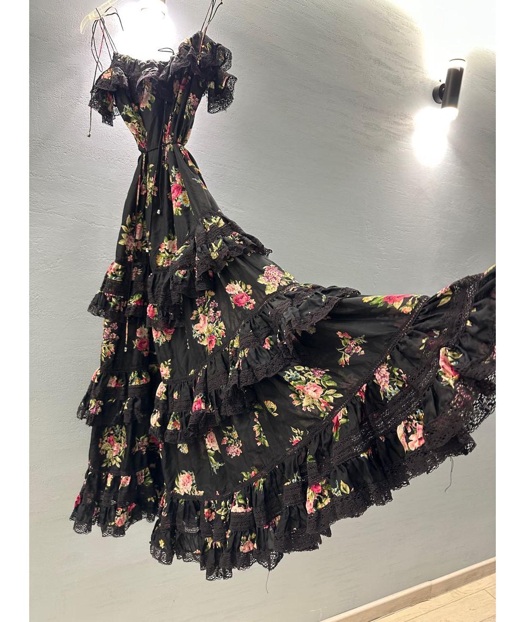 ZIMMERMANN Черное шелковое повседневное платье, фото 6