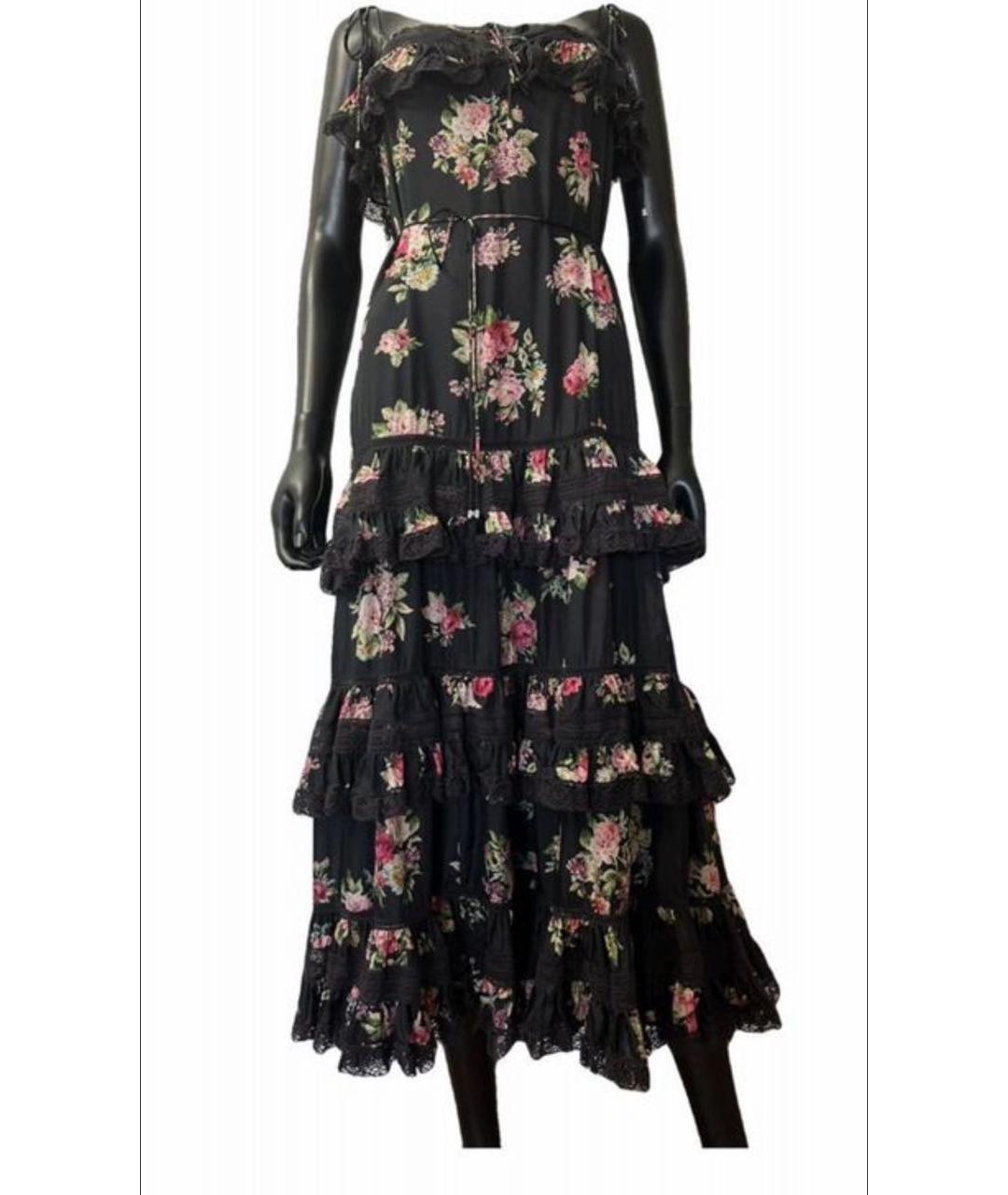 ZIMMERMANN Черное шелковое повседневное платье, фото 5