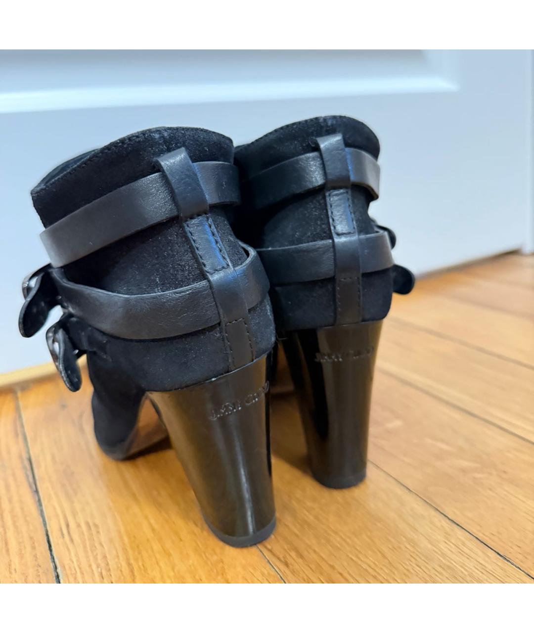 JIMMY CHOO Черные замшевые ботильоны, фото 3