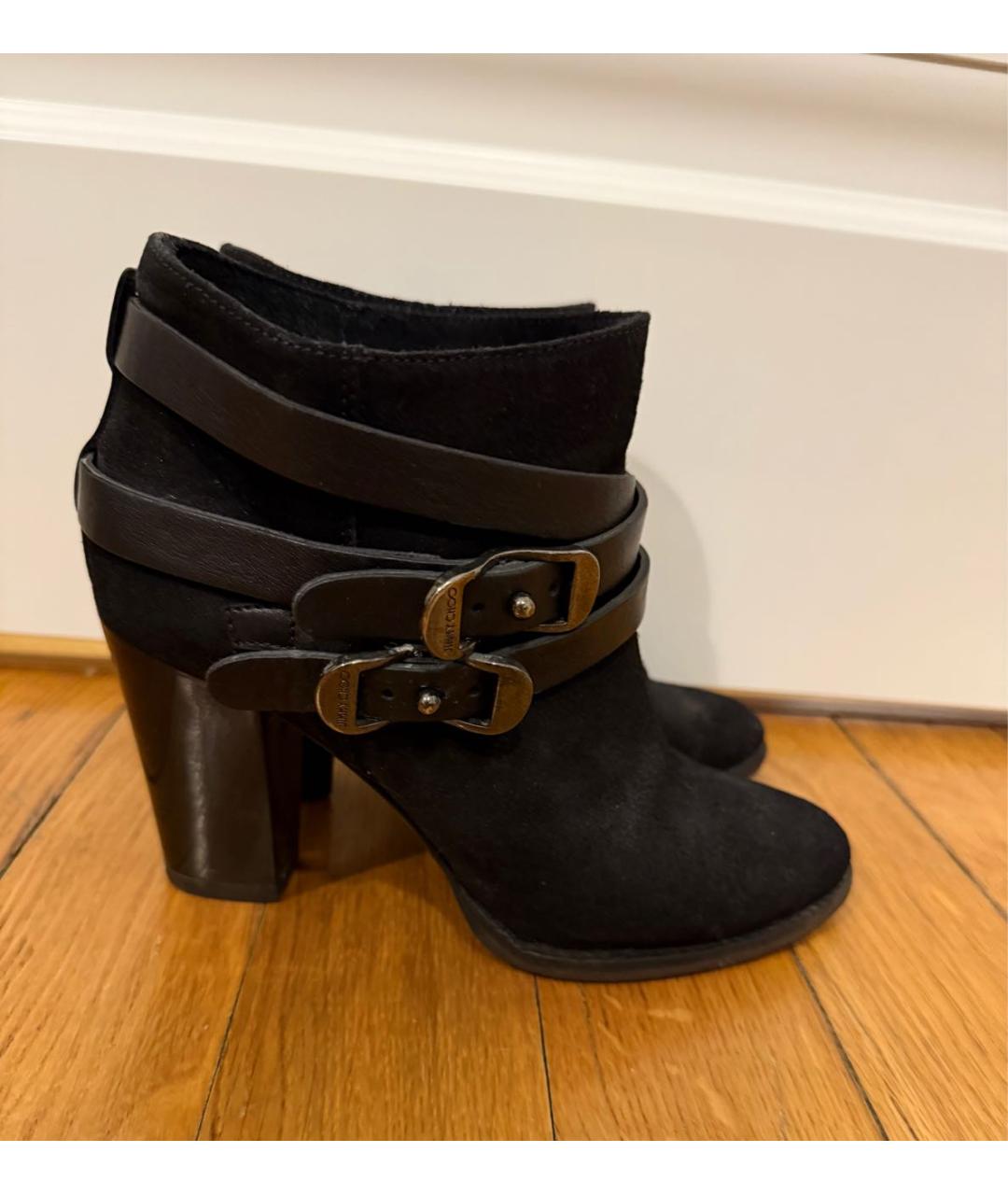 JIMMY CHOO Черные замшевые ботильоны, фото 8