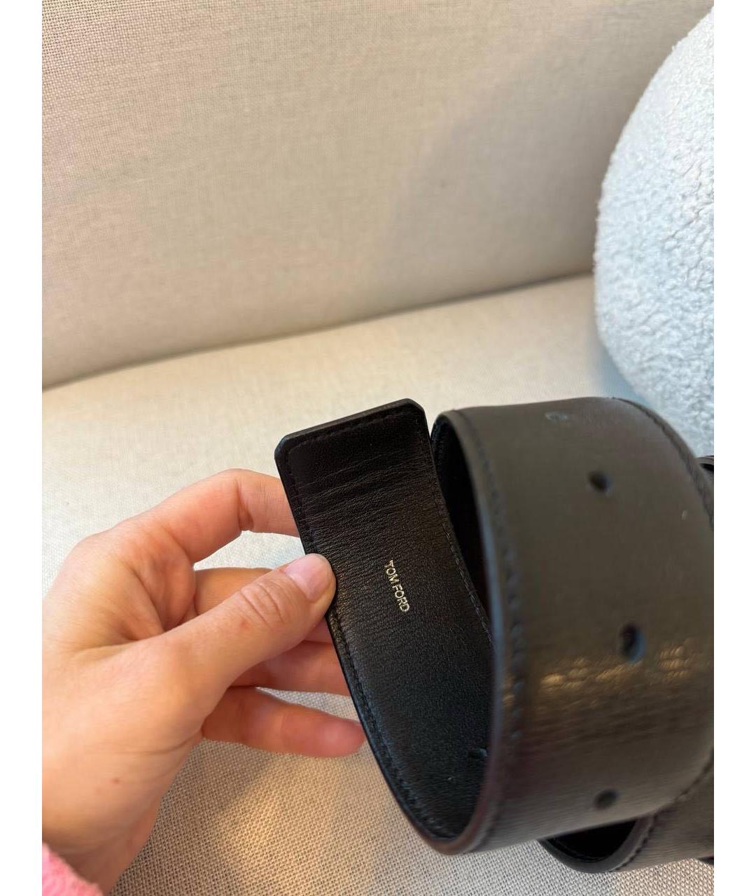 TOM FORD Коричневый кожаный ремень, фото 6