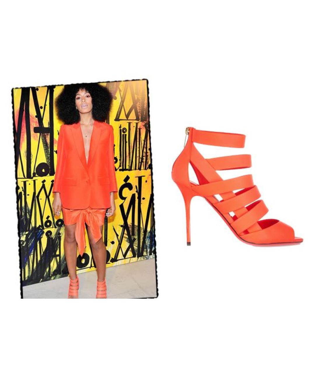 JIMMY CHOO Красные кожаные босоножки, фото 7