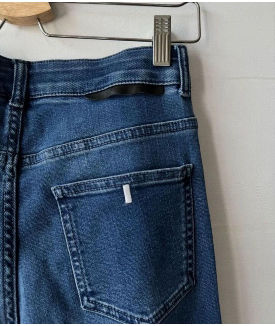 STELLA MCCARTNEY Синие хлопко-эластановые джинсы клеш, фото 3