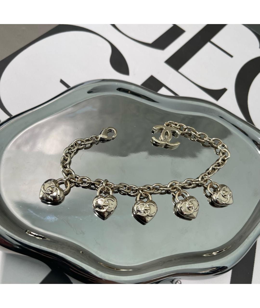 CHANEL Золотой металлический браслет, фото 4