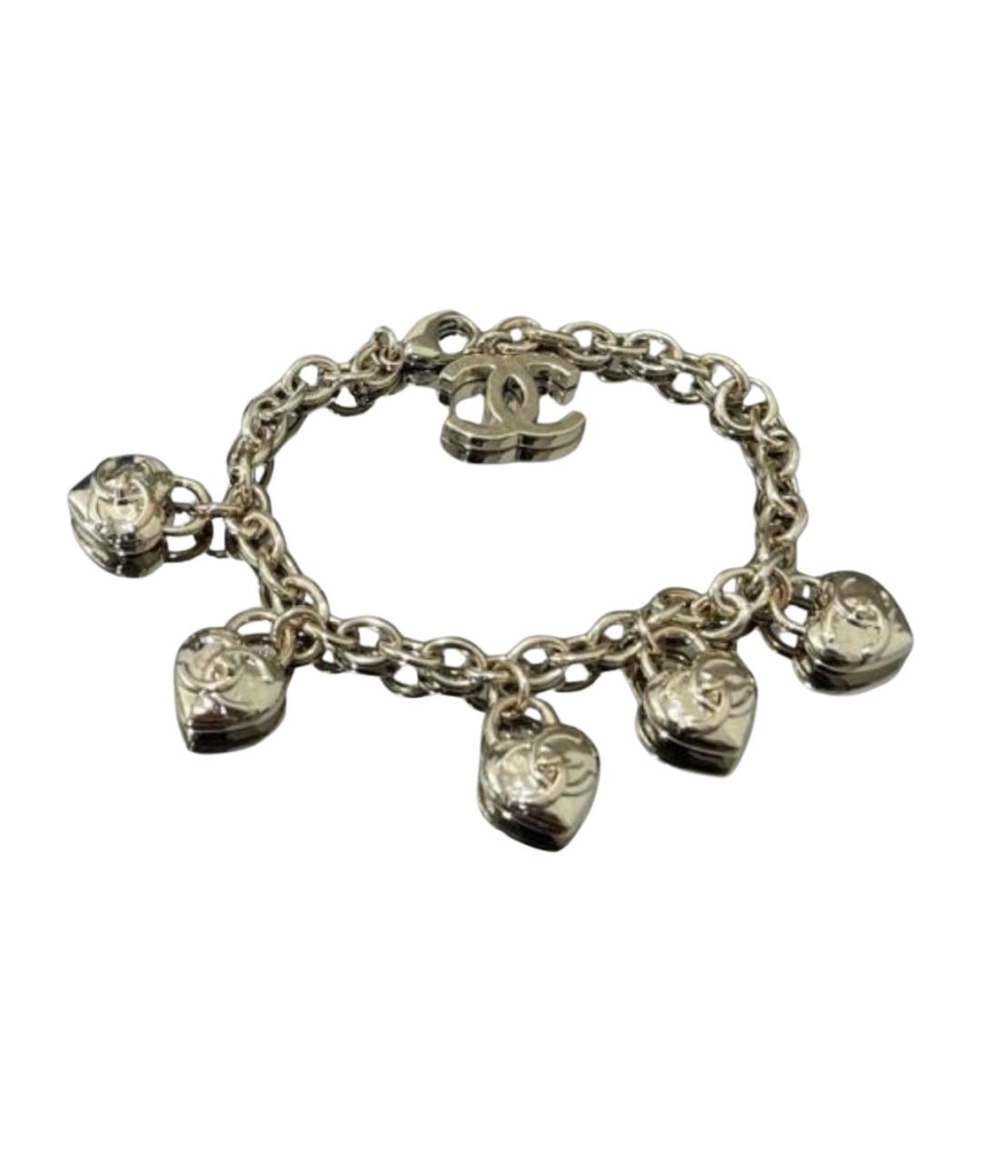 CHANEL Золотой металлический браслет, фото 1