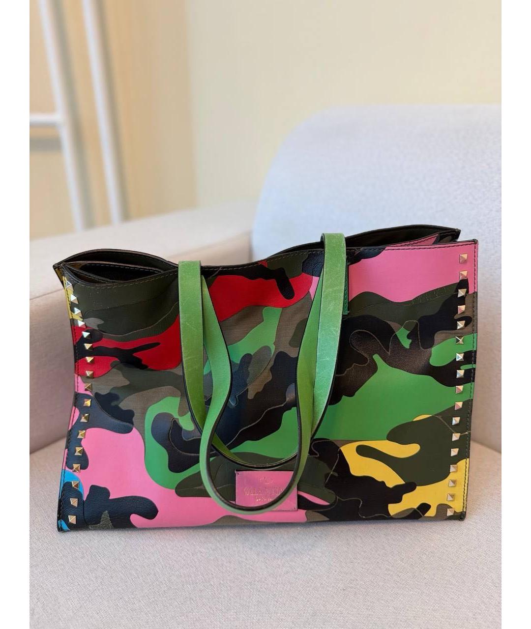 RED VALENTINO Мульти кожаная сумка с короткими ручками, фото 2