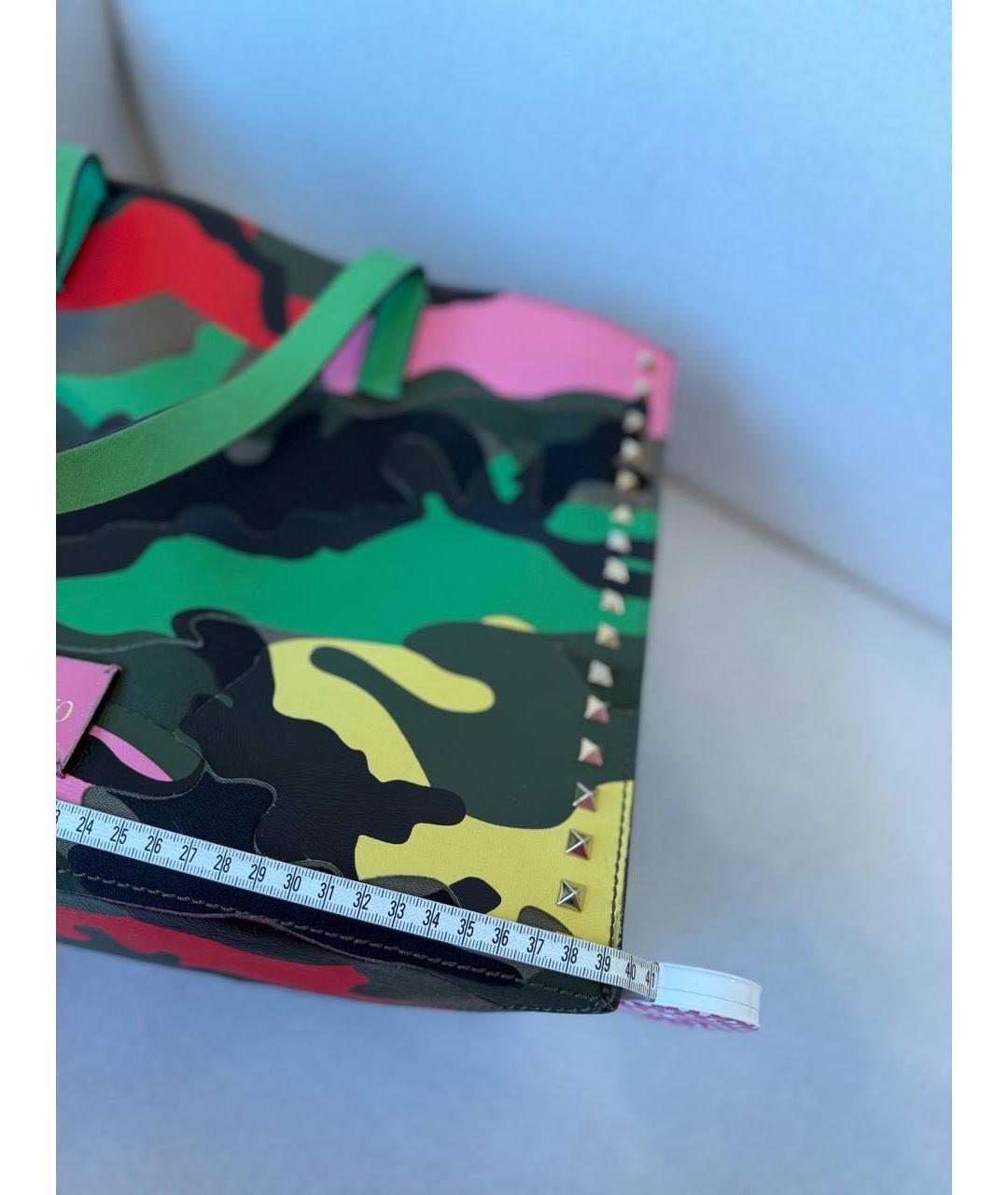 RED VALENTINO Мульти кожаная сумка с короткими ручками, фото 8